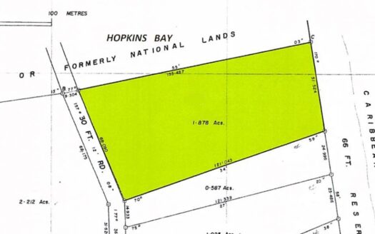 1.878 Acres Beachfront in Hopkins Village