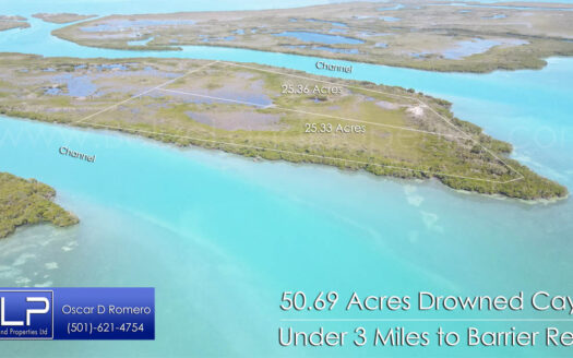 Belize Real Estate 50.69 Acres on Drowned Caye Island