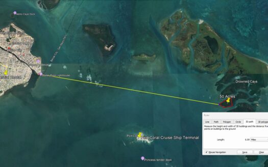 Belize Real Estate 50.69 Acres on Drowned Caye Island