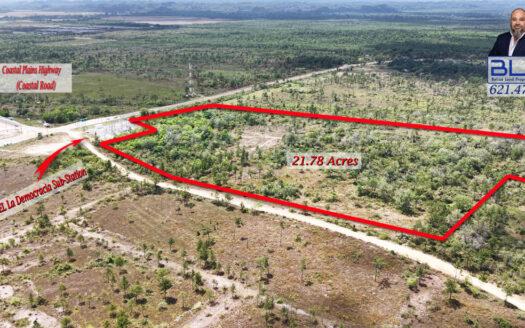 21.78 Acres with George Price Highway frontage at La Democracia