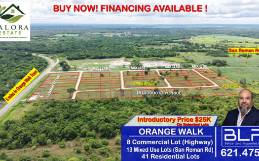 Affordable Residential Lots 6 Miles from Orange Walk Town, Belize